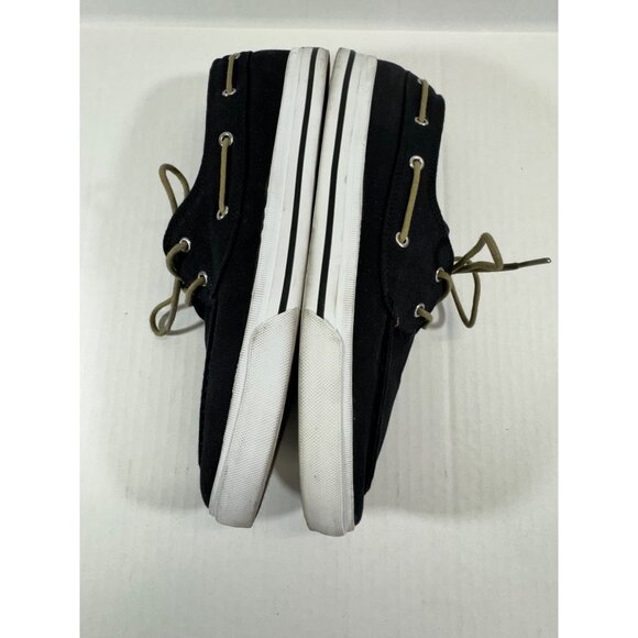 Tommy Hilfiger mens size 10.5 black Canvas Boat Shoes - Picture 16 of 16